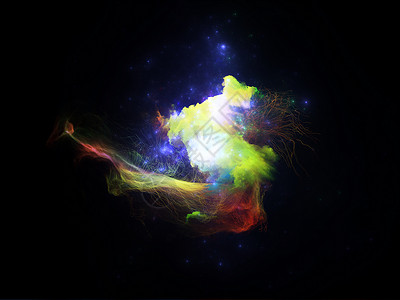 虚拟分形星云粒子曲线物理学灯丝黑色天体天文学想像力技术纤维背景图片