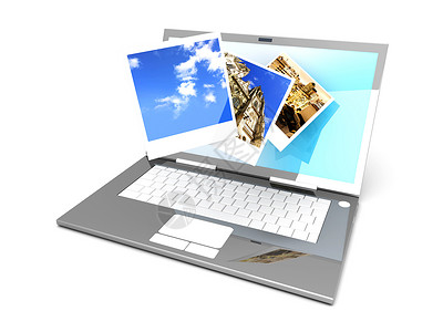 数码相册白色下载画廊键盘屏幕照片电脑框架数据库收藏背景