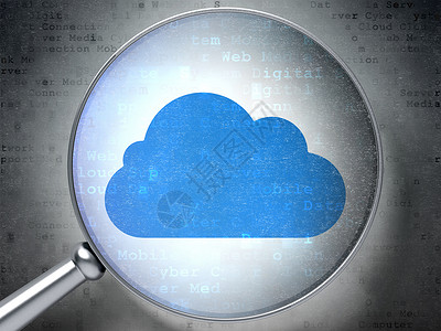 云层技术概念 数字上带光玻璃的云b创新互联网数据代码社会蓝色高科技镜片软件网站象征高清图片素材