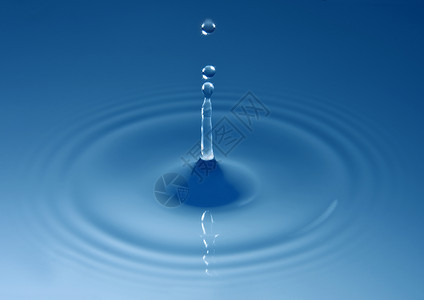 水喷水液体飞沫蓝色飞溅戒指背景图片
