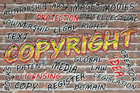 涂鸦文字素材版权所有文字云许可商标知识分子法律律师市场著作权控制记录立法背景