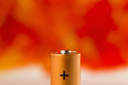 活力圆柱力量收费累加器橙子电池金属碱性技术背景图片