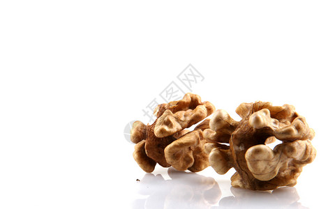 孤立的季节性食物饮食水果白色坚果棕色营养宏观背景图片