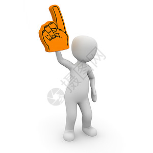 手在平和上派对手指泡沫橙子插图粉色绿色节日拇指黄色背景图片