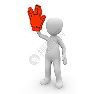 手在平和上红色体育场派对绿色岩石节日橙子问候语黄色拇指背景图片