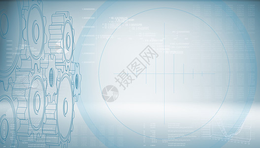 齿轮图表蓝色背景的高科技装备设备机器辉光数据墙纸商业市场数字工程机械齿轮背景