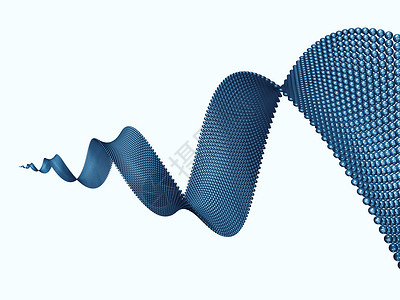 蓝螺旋实验室粒子研究设计蓝色渲染科学几何学纽带海浪背景图片