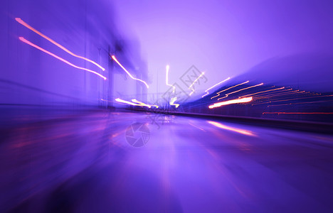 远光路速度灯运动线条艺术技术海浪插图蓝色交通火车街道背景