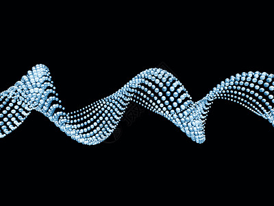 蓝色粒子动态背景蓝螺旋旋转海浪几何学力量渲染正弦波物理设计纽带元素背景