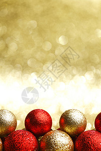 圣诞玻璃杯玩具金子装饰假期红色新年玻璃季节性装饰品火花背景图片