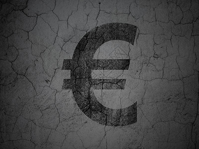 价格符号货币概念 在墙壁背景上欧元储蓄支付财富宝藏交换市场水泥现金库存金融背景