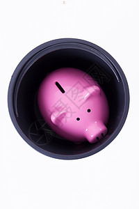 巴克特的小猪银行工具圆圈钱盒金融外国家庭粉色经济财富投资背景图片