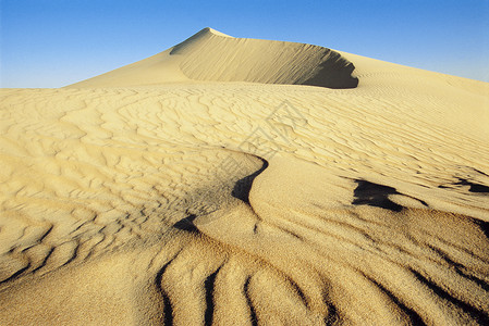 漠沙无际沙丘梦幻摄影地形地貌波纹沙漠自然世界蓝色黄色涟漪背景