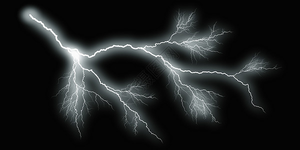 白电黑色背景上的白雷电灾难微光风暴活力闪电暴雨霹雳蓝色危险收费背景