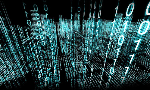二进代码矩阵电子产品数字化蓝色互联网软件线条机器数据技术背景图片
