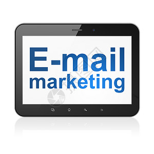 电子邮件营销广告概念 平板电脑上的电子邮件促销背景