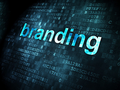 品牌营销宣传营销概念 在数字背景上品牌化技术战略推广电脑销售公关屏幕数据监视器互联网背景