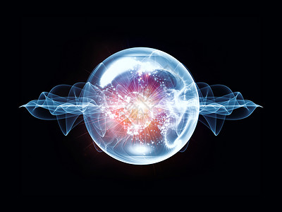 纳米微球虚拟波粒子预言基本粒子大理石设计光子量子反射作品缩影插图背景