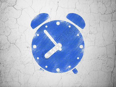画钟背景墙上的时间概念闹钟手表蓝色背景墙历史古董灰色警报白色日程展示背景