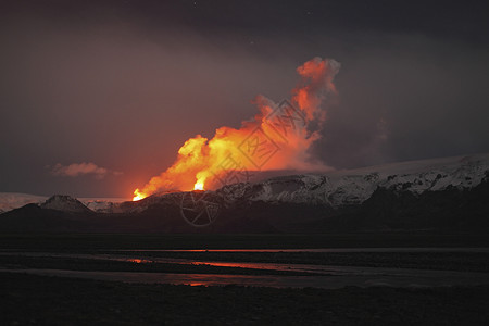 火焰爆炸扩张冰岛背景