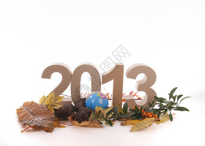 年份数派对全世界节日时间地球世界庆典树叶橡子背景图片