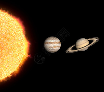 天然气行星木星和土星科学星星世界宇宙天文学太阳系戒指溶胶教育背景图片