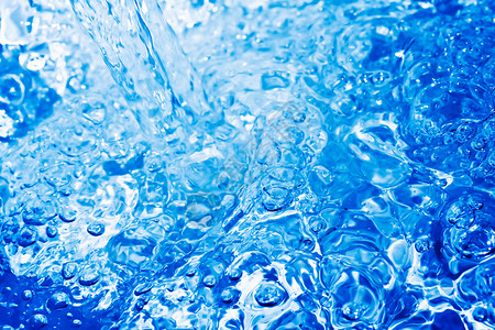 蓝水液体气泡波纹运动流动飞溅宏观海浪背景图片