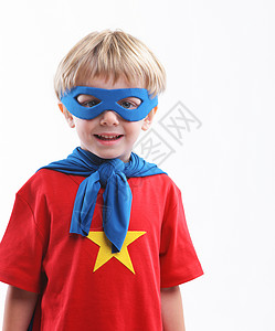 小超级英雄面具年龄小学狂欢时间微笑力量休闲游戏金发背景图片