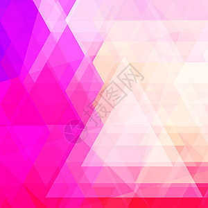 粉色几何三角形抽象的有色三角形图案背景 矢量背景