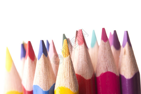 五颜六色铅笔铅笔紫色美术教育蜡笔学校创造力范围淡绿色蓝色艺术背景