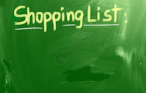购物清单列表购物清单概念盒子零售损害粉笔商业购物车黑色空白篮子网络背景