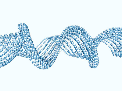 蓝螺旋正弦波物理蓝色教育几何学生物学渲染数学力量元素背景图片