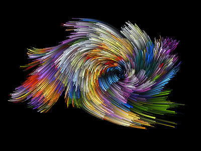 彩色背景湍流漩涡运动旋转元素设计装饰品艺术品笔触对称背景图片