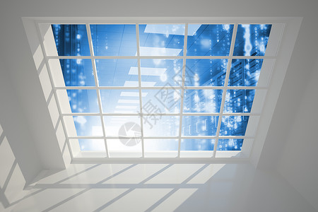 通过窗口看到服务器的走廊Name门厅窗户白色数据库大厅数据绘图房间贮存电脑背景图片