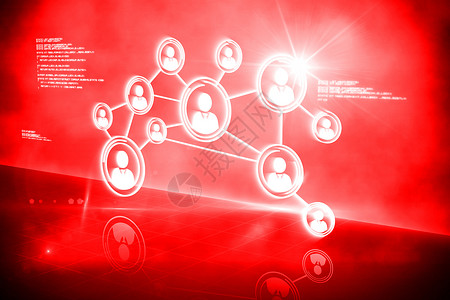 技术接口界面计算绘图网络社交红色社区电脑计算机未来派背景图片