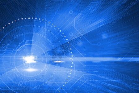 未来技术接口 未来技术界面未来派蓝色绘图计算机背景图片