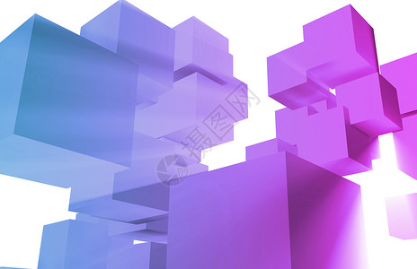 几何金属块抽象块反射立方体正方形商业科学建筑学插图组织团体盒子背景