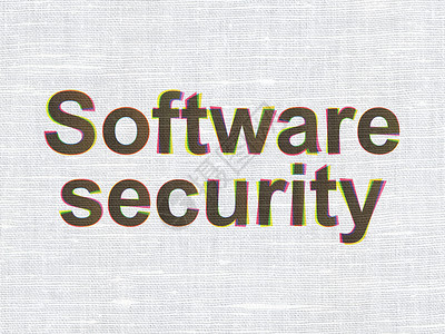 加密软件隐私概念 织物纹理背景上的软件安全背景