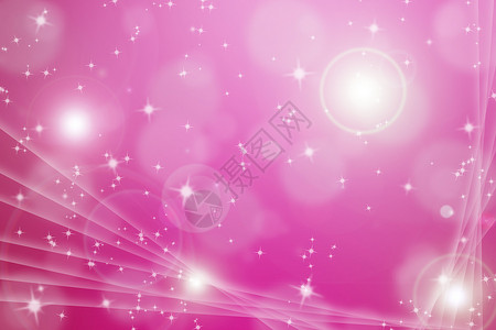 粉色发光星星带着魔法耀斑和闪亮的星光辉光卡片活力太阳插图背景曲线墙纸星星圆圈背景