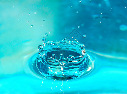 定格动画素材水滴特写运动波纹海浪涟漪液体环境蓝色动画反射圆圈背景