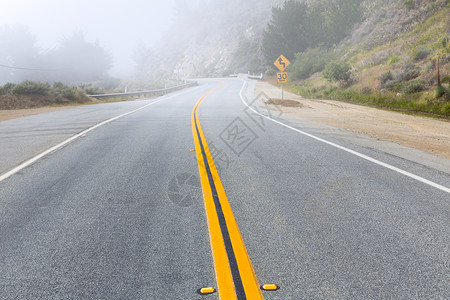 Calfornia太平洋公路1号的福吉路美国101高清图片