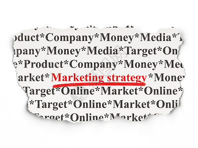营销概念 纸面背景的营销战略文件背景新闻创造力广告网络宣传活动销售公关客户市场白色背景高清图片素材