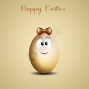 复活节快乐的有趣鸡蛋季节性传统季节庆典假期插图椭圆形礼物乐趣背景图片