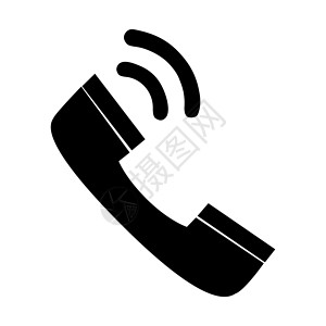 图标电话插图听筒互联网白色剪贴电脑网络信号呼唤海浪背景图片
