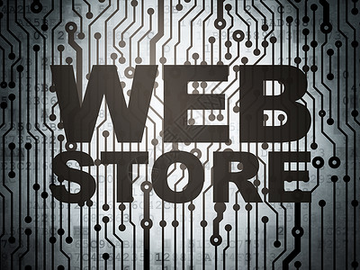 storeWeb 设计概念 带有Web Store的电路板代码灰阶芯片创造力技术网页白色网站黑色建筑背景