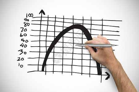 网格手画素材手握银笔的复合图象数字白色写作灰色插图计算机图表绘画绘图数据背景
