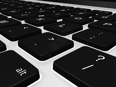 键盘细节钥匙电脑技术笔记本灰色插图问号背景图片