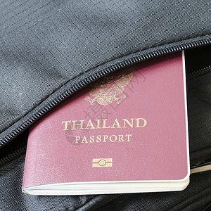 泰国护照照片运输购物旅游车轮白色游客手提箱贮存案件背景图片