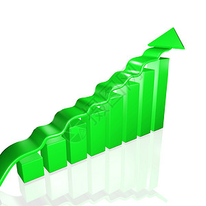 绿色商业增长条和箭绿色的高清图片素材