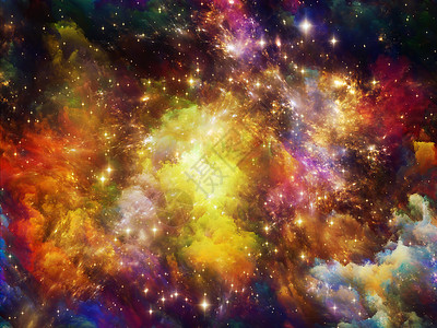 星云光设计天空科学宇宙渲染宏观世界星座星云活力辉光高清图片